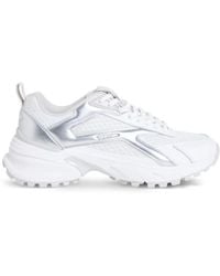 Calvin Klein - Panelled Metallic-Effect Sneakers - Lyst