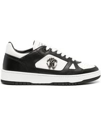 Roberto Cavalli - Logo-Plaque Leather Sneakers - Lyst