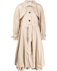 Patou - Flared Belted Trench Coat - Lyst