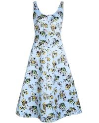 Emilia Wickstead - Abella Floral-Print Midi Dress - Lyst