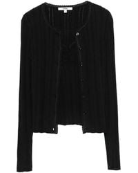 Maje - Ribbed-Knit Scalloped-Edge Cardigan And Top Set - Lyst