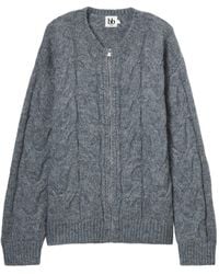 B+ AB - Cable-Knit Zip-Fastening Cardigan - Lyst