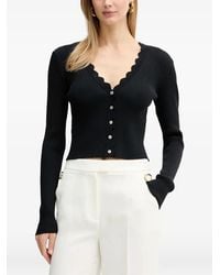 Silvian Heach - Scalloped Buttoned Cardigan - Lyst