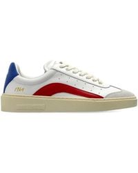 DSquared² - Logo-Detail Leather Sneakers - Lyst