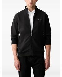 KARL LAGERFELD - Logo-Print Zip-Up Sweatshirt - Lyst