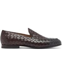 SCAROSSO - Vittorio Interwoven Leather Loafers - Lyst