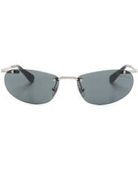Swarovski - Ovale Sonnenbrille mit Kristallen - Lyst