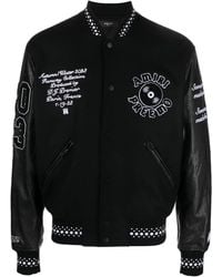 Amiri - Logo-appliquè Varsity Jacket - Lyst