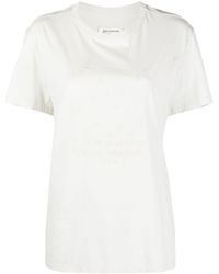 Maison Margiela - Numbers-embroidered Cotton T-shirt - Lyst