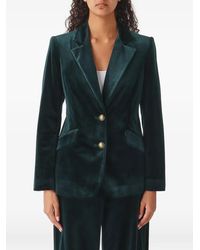 Nenette - Briatico Velvet Single-Breasted Blazer - Lyst