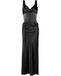 Christopher Esber - Abito Da Sera Con Inserto Semi Trasparente - Lyst