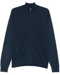 Corneliani - Ribbed-Knit Zip-Fastening Cardigan - Lyst