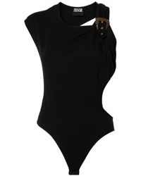 Versace Jeans Couture - Buckle-Engraved Bodysuit - Lyst