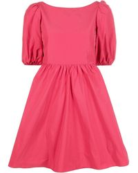 RED Valentino - Puff-sleeved A-line Dress - Lyst