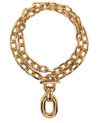 Rabanne - Collar de cadena con logo grabado - Lyst