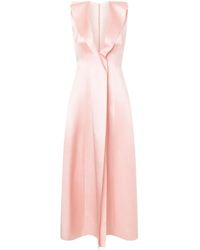 Philosophy Di Lorenzo Serafini - Satin Midi Dress - Lyst