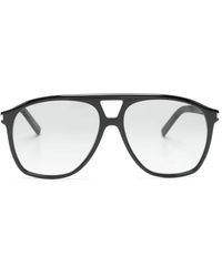 Saint Laurent - Oversized Pilot-Frame Sunglasses - Lyst