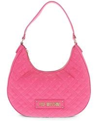 Moschino - Quilted Logo-Plaque Shoulder Bag - Lyst