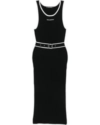 Karl Lagerfeld - Abito A Coste Con Cintura - Lyst