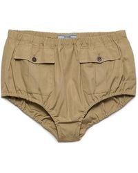 Prada - Poplin Shorts - Lyst