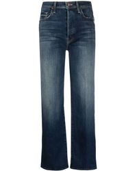 Mother - Jeans dritti The Ditcher crop - Lyst