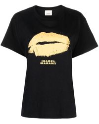 Isabel Marant - T-shirt en coton Yates à logo imprimé - Lyst