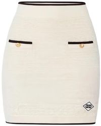 Elisabetta Franchi - Logo-Detail Mini Skirt - Lyst
