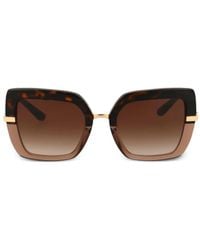 Dolce & Gabbana - Lunettes De Vue À Effet Écaille De Tortue - Lyst
