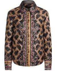 Etro - Animal-Print Quilted Overshirt - Lyst