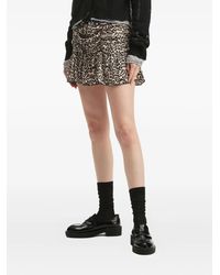 B+ AB - Leopard-Print Ruffled Skirt - Lyst