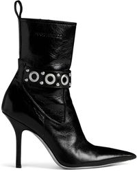 DSquared² - Gothic Eyelet-embellished Leather Ankle Boots - Lyst