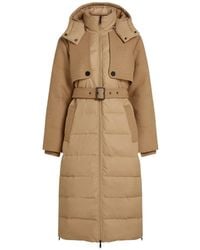 KARL LAGERFELD - Belted Long Puffer Jacket - Lyst