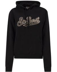 MC2 Saint Barth - Virginia Animal-Print Logo-Patch Hoodie - Lyst