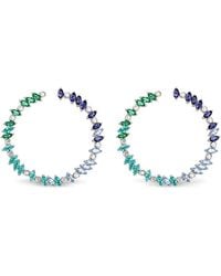 Lark & Berry - Créoles Veto Aqua En Sterling - Lyst