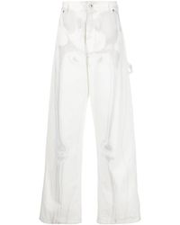 Off-White c/o Virgil Abloh - Jeans a gamba ampia con stampa Body Scan - Lyst