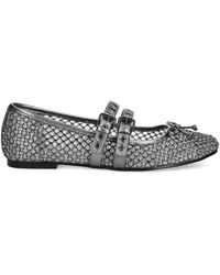 Guess - Embellished Buckle Ballet Flats - Lyst
