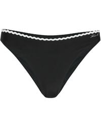 KARL LAGERFELD - Bragas De Bikini Con Ribete Festoneado - Lyst