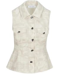 Hevron - Skylar Camo-Print Peplum Top - Lyst