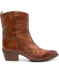 Sartore - Leren Laarzen Met Western-Stijl - Lyst