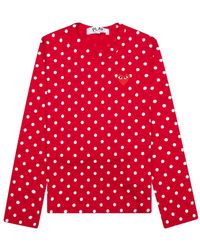 COMME DES GARÇONS PLAY - T-Shirt mit Polka Dots - Lyst