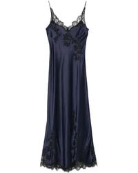 Carine Gilson - V-Neck Lace-Detail Nightdress - Lyst