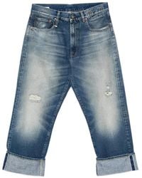R13 - Cuffed X-Boyfriend Cropped Jeans - Lyst