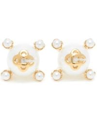 CASABLANCA - Lotus Pearl Studs - Lyst