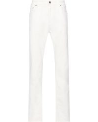 Etro - Pattern-jacquard Straight-leg Jeans - Lyst