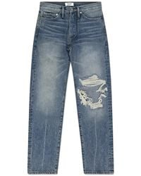 Rhude - Distressed Whiskering-Effect Jeans - Lyst