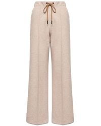 Moncler - Drawstring-Waist Pressed-Crease Trousers - Lyst