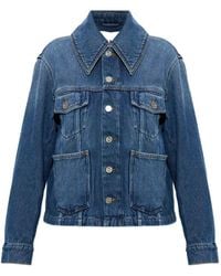 Ganni - Pocket Denim Jacket - Lyst