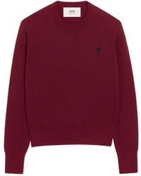 Ami Paris - Ami De Coeur Wool Crew-Neck Sweater - Lyst