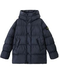 Stone Island - Plumífero con efecto arrugado - Lyst