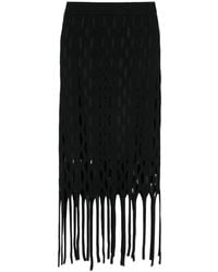 Pinko - Skirt With Fringes - Lyst